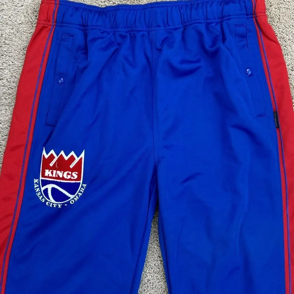 Vtg Kansas City Omaha Kings Warmup Pants Mens 3XL Reebok HWC Drawstring ABA NOS*